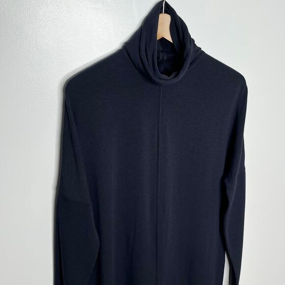 Kit And Ace Womens Doublestacked Turtleneck Sweater Dress 6 Navy Long Sleeve - Picture 5 of 11